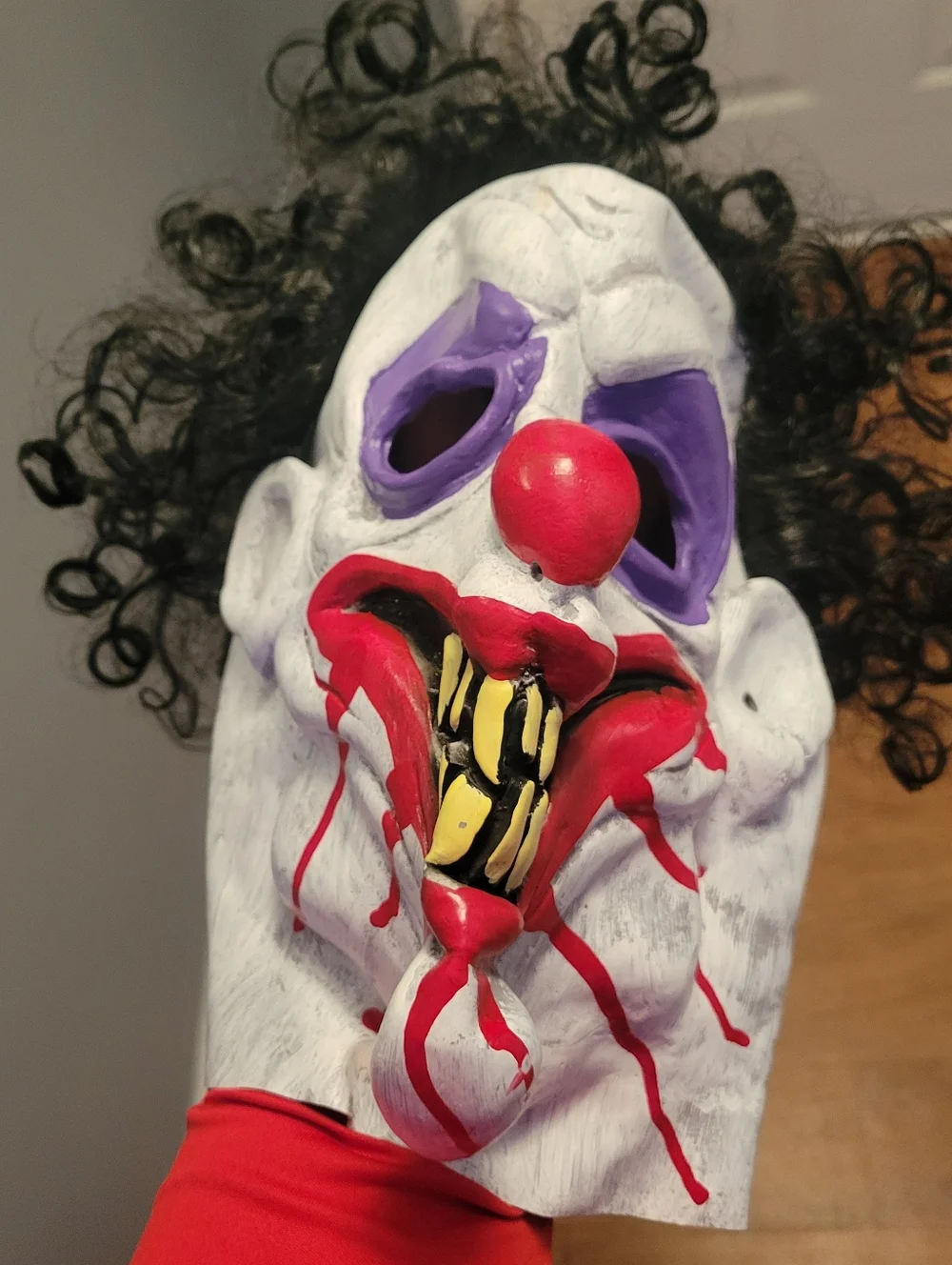 Killer Clown Costume Kids Large Mask Jumpsuit Horror Halloween Outfit Scary - Picture 6 of 8